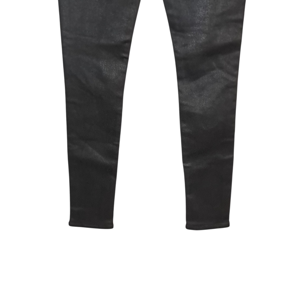 Hudson Jeans Barbara High-Waist Black Super Skinny Jean Women's 25 Emo Biker - Picture 6 of 13